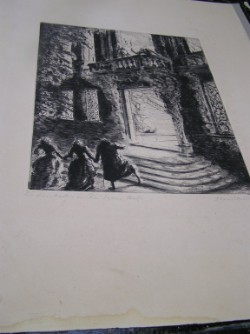 Grafik mit Wasserrand an der unteren Blattkante Grafik mit Wasserrand an der unteren Blattkante